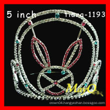 Fashion crystal rabbit pageant crown,sizes available, Rhinestone tiara crown, extract of crown of thorns